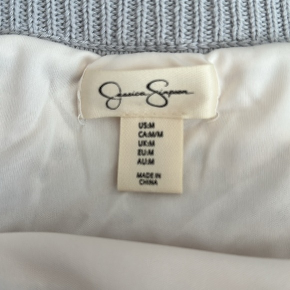 Jessica Simpson Light Blue/Beige Crochet 2 Piece Set.  NWT Size Medium (Both) - Picture 4 of 13